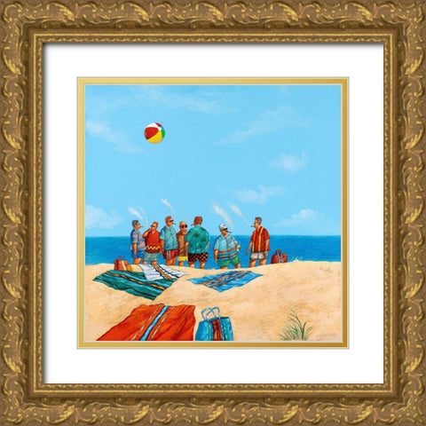 Power Beach Gold Ornate Wood Framed Art Print with Double Matting by Paraskevas, Michael