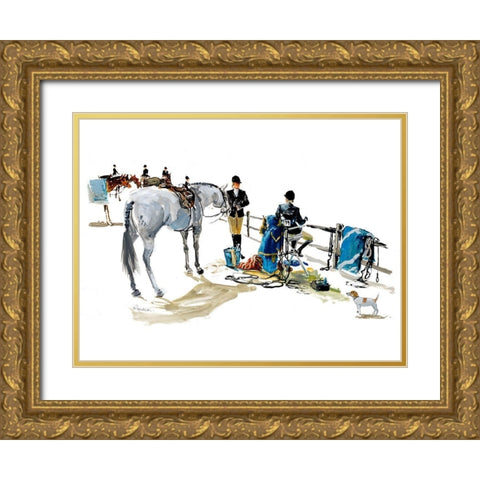 Sunday Show Gold Ornate Wood Framed Art Print with Double Matting by Paraskevas, Michael