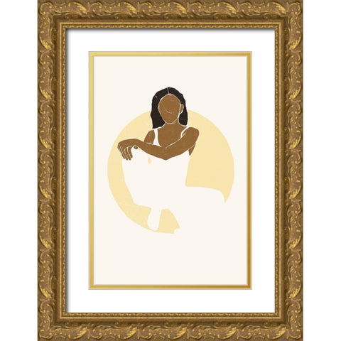 Boho Sun III Gold Ornate Wood Framed Art Print with Double Matting by Pont, Yuyu