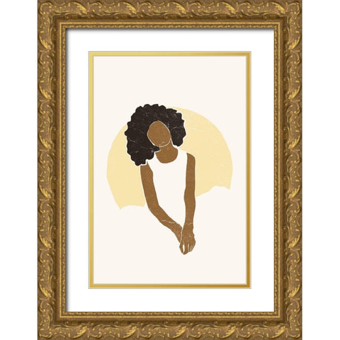 Boho Sun II Gold Ornate Wood Framed Art Print with Double Matting by Pont, Yuyu