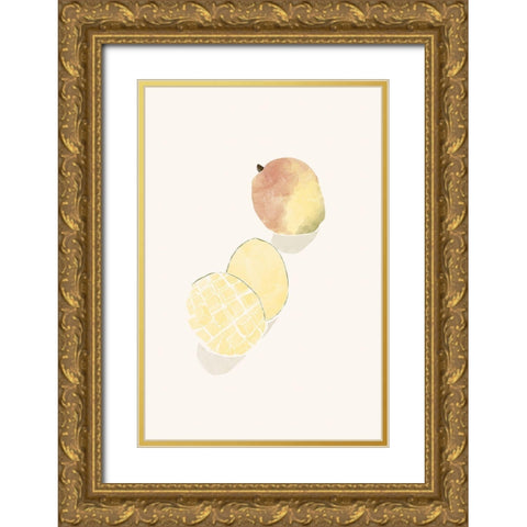 Tropical Mango Gold Ornate Wood Framed Art Print with Double Matting by Pont, Yuyu