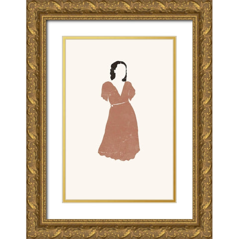 Sienna Summer No. 2 Gold Ornate Wood Framed Art Print with Double Matting by Pont, Yuyu
