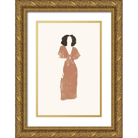 Sienna Summer No. 3 Gold Ornate Wood Framed Art Print with Double Matting by Pont, Yuyu