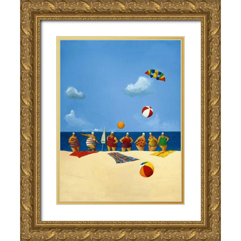 My Seven Aunts Gold Ornate Wood Framed Art Print with Double Matting by Paraskevas, Michael