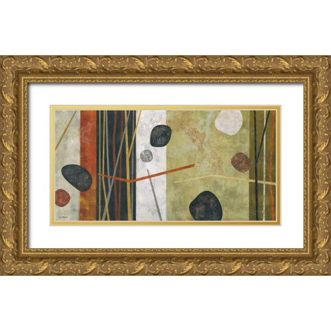 Sticks and Stones III Gold Ornate Wood Framed Art Print with Double Matting by Porter, Glenys