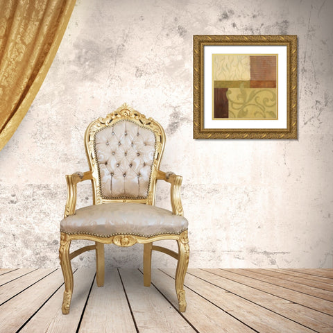 Garden Terrace I Gold Ornate Wood Framed Art Print with Double Matting by Porter, Glenys