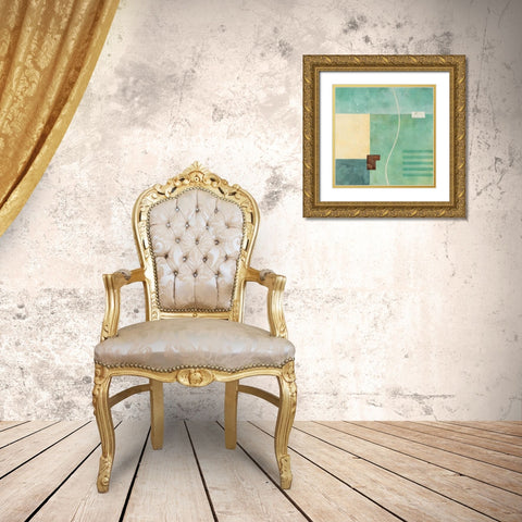 On the Way Gold Ornate Wood Framed Art Print with Double Matting by Porter, Glenys
