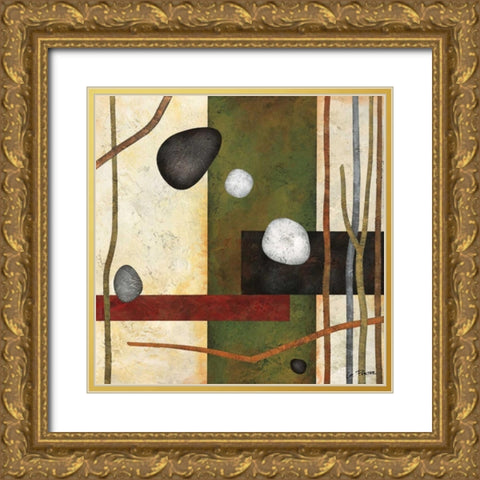 Sticks and Stones VIII Gold Ornate Wood Framed Art Print with Double Matting by Porter, Glenys