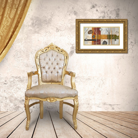 Sticks and Stones IX Gold Ornate Wood Framed Art Print with Double Matting by Porter, Glenys