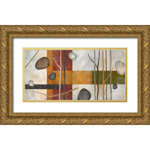 Sticks and Stones IX Gold Ornate Wood Framed Art Print with Double Matting by Porter, Glenys