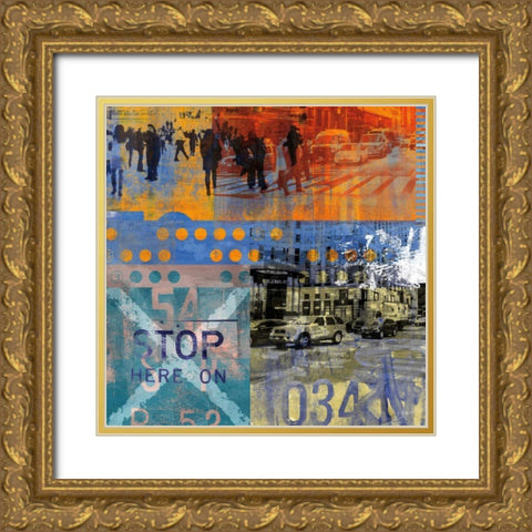 Move On XI Gold Ornate Wood Framed Art Print with Double Matting by Pfrommer, Sven