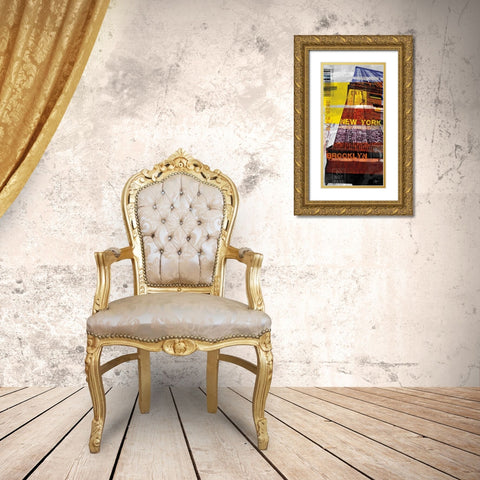 New York Sky III Gold Ornate Wood Framed Art Print with Double Matting by Pfrommer, Sven