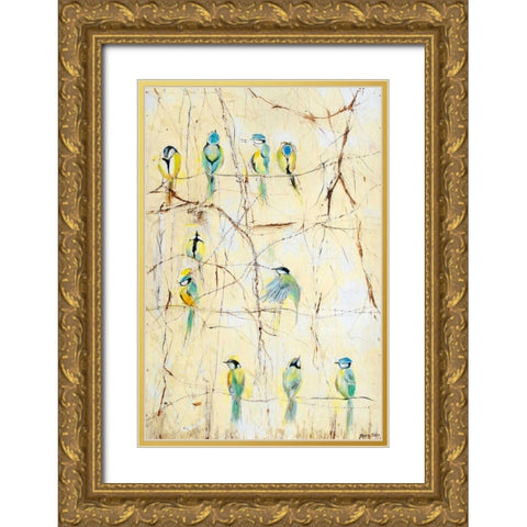 Serenity Gold Ornate Wood Framed Art Print with Double Matting by Parenteau, Maria Teles