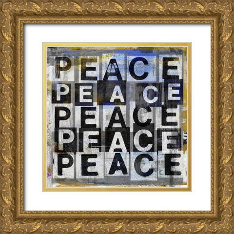Peace Gold Ornate Wood Framed Art Print with Double Matting by Pfrommer, Sven