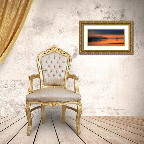 Afterglow Gold Ornate Wood Framed Art Print with Double Matting by Patch, Dan