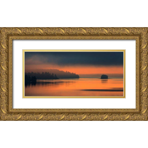 Afterglow Gold Ornate Wood Framed Art Print with Double Matting by Patch, Dan