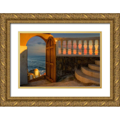 Temptation Gold Ornate Wood Framed Art Print with Double Matting by Patch, Dan