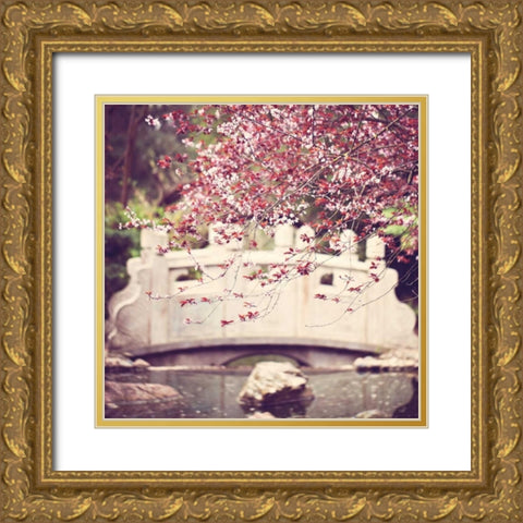 Blush Gold Ornate Wood Framed Art Print with Double Matting by Price, Melanie Alexandra