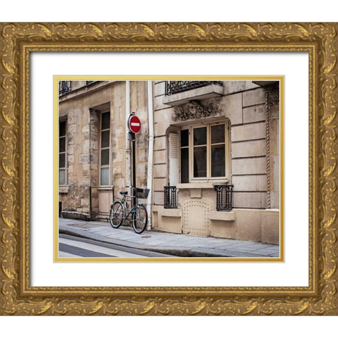Parked at Ile Saint-Louis Gold Ornate Wood Framed Art Print with Double Matting by Price, Melanie Alexandra