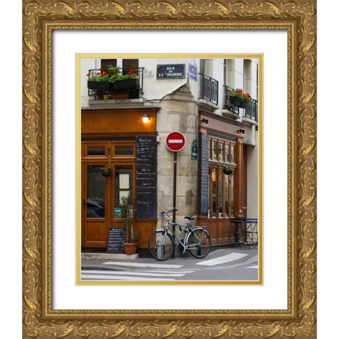 Rue de la Colombe Gold Ornate Wood Framed Art Print with Double Matting by Price, Melanie Alexandra