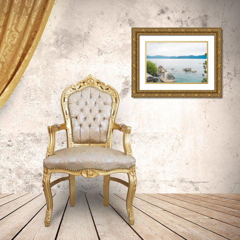 Sand Harbor Afternoon No. 1 Gold Ornate Wood Framed Art Print with Double Matting by Quintero, Sonja