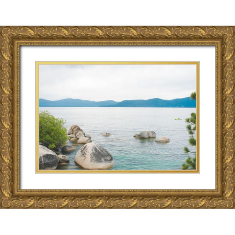 Sand Harbor Afternoon No. 1 Gold Ornate Wood Framed Art Print with Double Matting by Quintero, Sonja