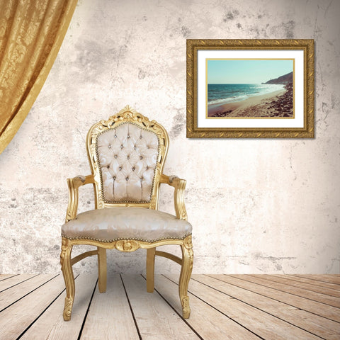 Santa Monica Beach Vibes No. 1 Gold Ornate Wood Framed Art Print with Double Matting by Quintero, Sonja