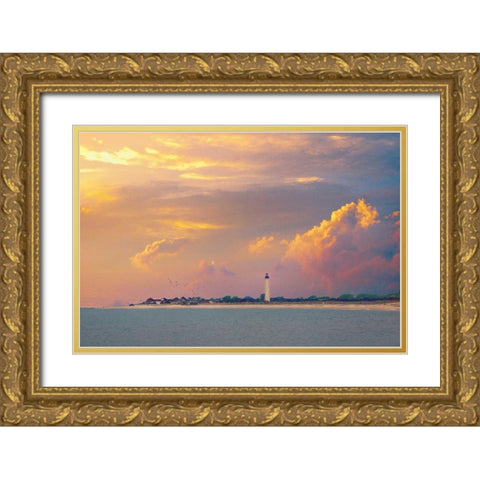 Cape May, New Jersey Gold Ornate Wood Framed Art Print with Double Matting by Rivera, John
