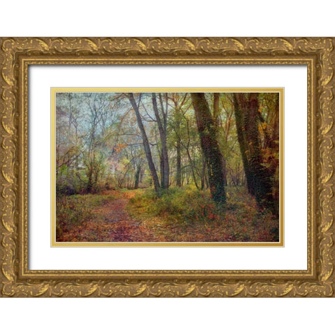 Poetic Season Gold Ornate Wood Framed Art Print with Double Matting by Rivera, John