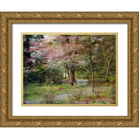Spring Gold Ornate Wood Framed Art Print with Double Matting by Rivera, John
