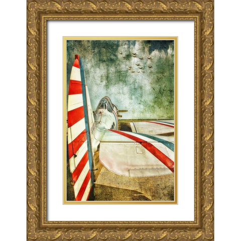 Standing By Gold Ornate Wood Framed Art Print with Double Matting by Rivera, John