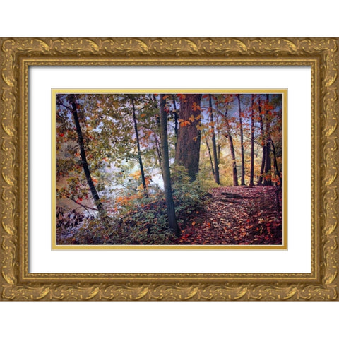 Season of Colors Gold Ornate Wood Framed Art Print with Double Matting by Rivera, John