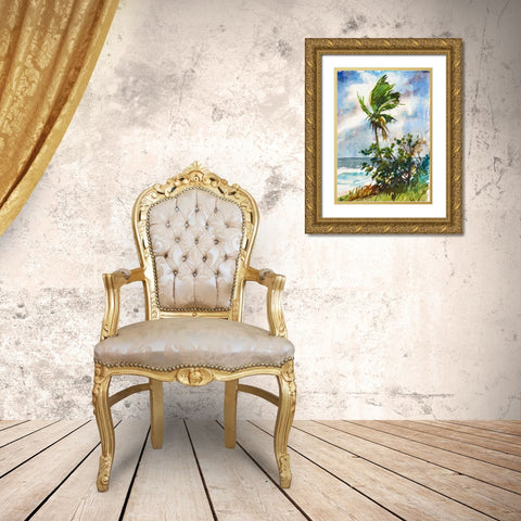 Ocean Breeze Gold Ornate Wood Framed Art Print with Double Matting by Rodgers, Richard A.