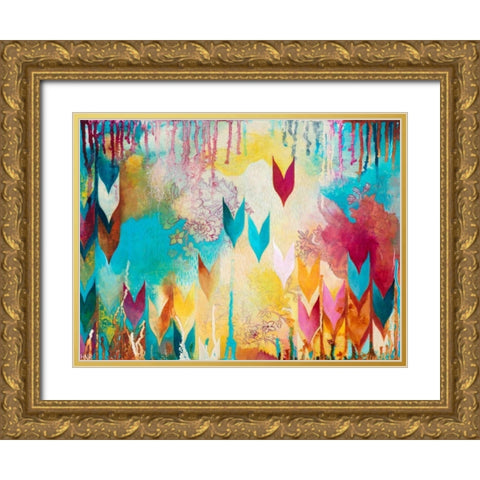 Life is Good Gold Ornate Wood Framed Art Print with Double Matting by Robinson, Heather Noel