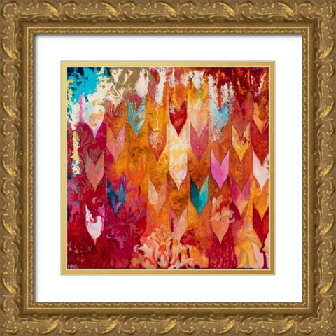 Love Falls From The Sky Gold Ornate Wood Framed Art Print with Double Matting by Robinson, Heather Noel