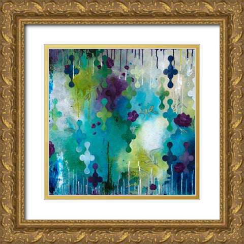 Seafoam Storm One Gold Ornate Wood Framed Art Print with Double Matting by Robinson, Heather Noel