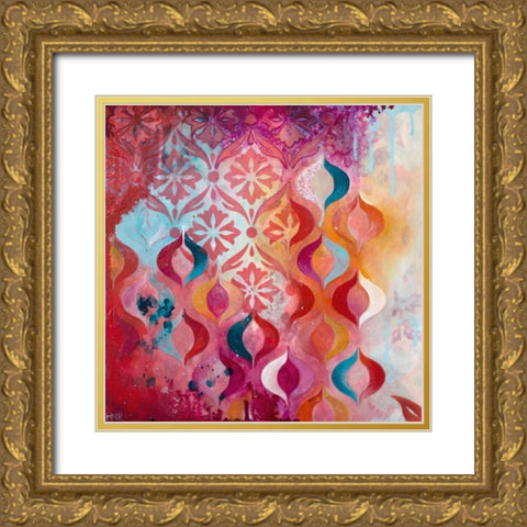 Sweet Hot Gold Ornate Wood Framed Art Print with Double Matting by Robinson, Heather Noel