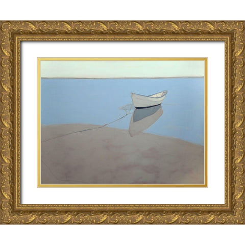White Dory Gold Ornate Wood Framed Art Print with Double Matting by Rufo, John