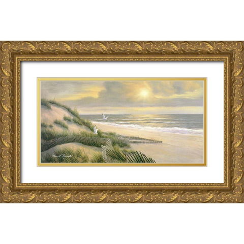 Meditation Gold Ornate Wood Framed Art Print with Double Matting by Romanello, Diane