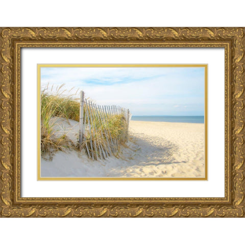 Sandy Neck Gold Ornate Wood Framed Art Print with Double Matting by Ryan, Brooke T.