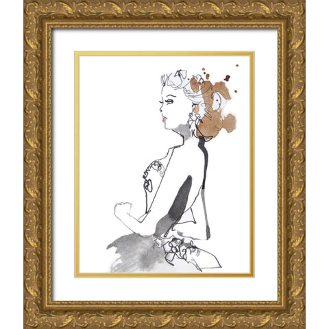 Dancing Queen Gold Ornate Wood Framed Art Print with Double Matting by Rideout, Schuyler