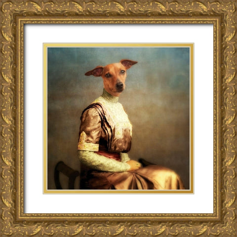 Bambi Gold Ornate Wood Framed Art Print with Double Matting by Roch, Martine