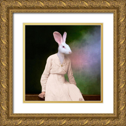 The Delicate Lady Gold Ornate Wood Framed Art Print with Double Matting by Roch, Martine