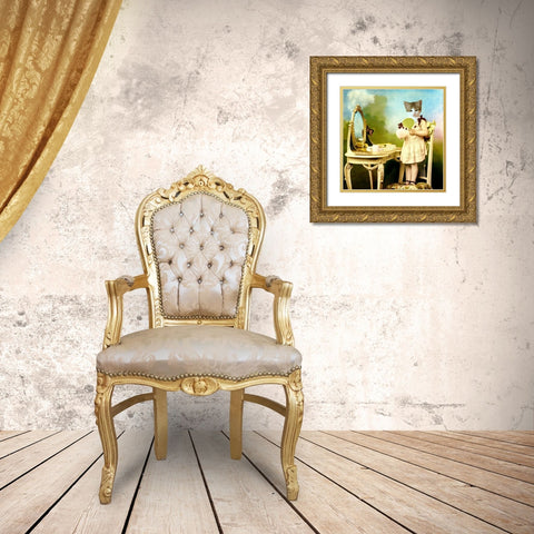 The Impersonator Gold Ornate Wood Framed Art Print with Double Matting by Roch, Martine