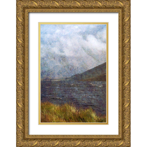 Loch Maree Gold Ornate Wood Framed Art Print with Double Matting by Ruest, Liz