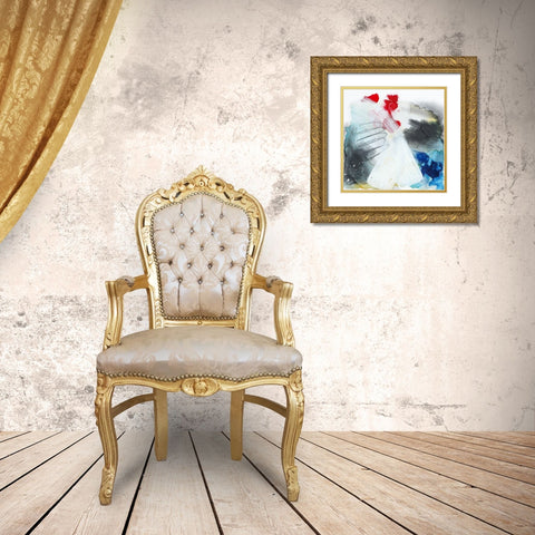 Windswept Gold Ornate Wood Framed Art Print with Double Matting by Russell, Valerie