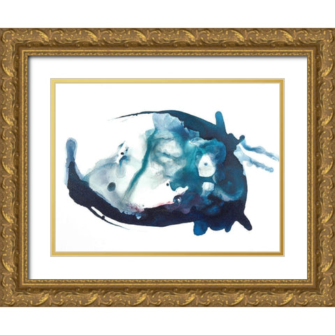 Lagoon Gold Ornate Wood Framed Art Print with Double Matting by Russell, Valerie