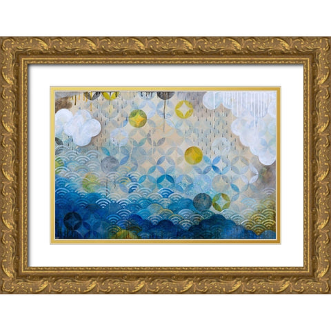Float Gold Ornate Wood Framed Art Print with Double Matting by Robinson, Heather Noel