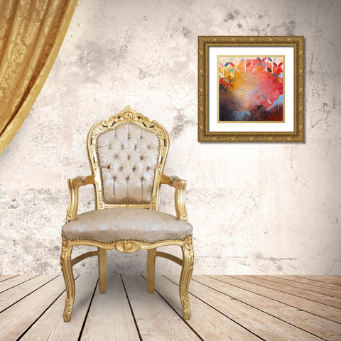 Patiently Gold Ornate Wood Framed Art Print with Double Matting by Robinson, Heather Noel