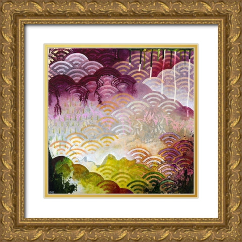 Serenely Gold Ornate Wood Framed Art Print with Double Matting by Robinson, Heather Noel